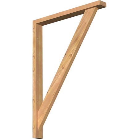 Ekena Millwork Traditional Craftsman Smooth Bracket w/ Offset Brace, Western Red Cedar, 3 1/2"W x 30"D x 42"H BKT0402X30X42TRA04SWR